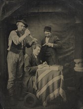 The Hold-Up, 1880s. Unidentified Photographer. Tintype, whole plate; overall: 21.6 x 16.5 cm (8 1/2