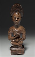 Mother-and-Child Figure, mid to late 1800s. Central Africa, Democratic Republic of the Congo,