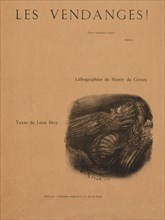 The Vintages!: Title Page, 1894. Henri de Groux (Belgian, 1867-1930), Proof from an unpublished