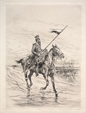 An Uhlan. Édouard Detaille (French, 1848-1912). Etching with drypoint; sheet: 46.3 x 30.6 cm (18