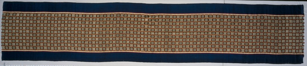Silk Portiere , 1800s. Morocco, Tetouan, 19th century. Complementary warp-faced plain weave with