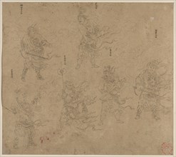 Album of Daoist and Buddhist Themes: Procession of Daoist Deities: Leaf 13