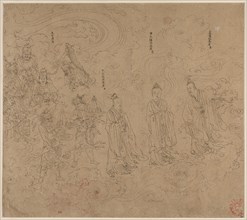 Album of Daoist and Buddhist Themes: Procession of Daoist Deities: Leaf 20, 1200s. China, Southern
