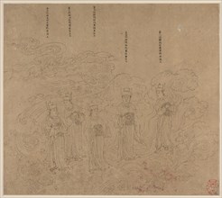 Album of Daoist and Buddhist Themes: Procession of Daoist Deities: Leaf 22, 1200s. China, Southern
