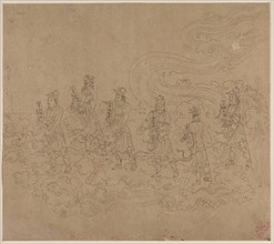 Album of Daoist and Buddhist Themes: Procession of Daoist Deities: Leaf 23, 1200s. China, Southern