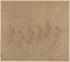 Album of Daoist and Buddhist Themes: Procession of Daoist Deities: Leaf 24, 1200s. China, Southern