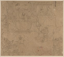 Album of Daoist and Buddhist Themes: Kings of Hells: Leaf 27, 1200s. China, Southern Song dynasty