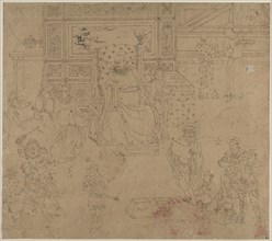 Album of Daoist and Buddhist Themes: Kings of Hells: Leaf 34, 1200s. China, Southern Song dynasty