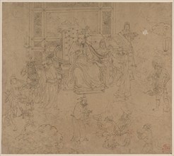 Album of Daoist and Buddhist Themes: Kings of Hells: Leaf 36, 1200s. China, Southern Song dynasty