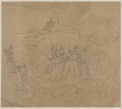 Album of Daoist and Buddhist Themes: Procession of Daoist Deities: Leaf 7, 1200s. China, Southern