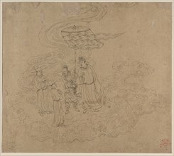 Album of Daoist and Buddhist Themes: Procession of Daoist Deities: Leaf 9, 1200s. China, Southern