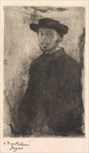 Self Portrait, 1857. Edgar Degas (French, 1834-1917). Etching and drypoint; sheet: 31.5 x 22.6 cm