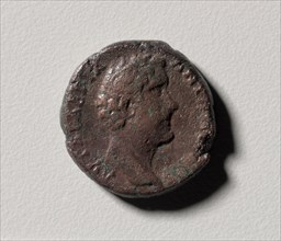 Profile Head of Antoninus Pius of Nicopolis (Nikopolis) ad Istrum (obverse) Apollo Sauroktonos