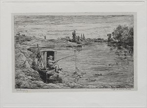 The Boat Trip:  The Cabin Boy Fishing (Line Fishing), 1861. Charles François Daubigny (French,