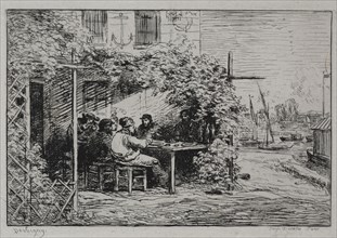 The Boat Trip:  The Lunch before Going Aboard at Asnières, 1861. Charles François Daubigny (French,