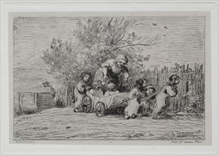 The Boat Trip: Heritage of the Cart (The Children with the Cart), 1861. Charles François Daubigny