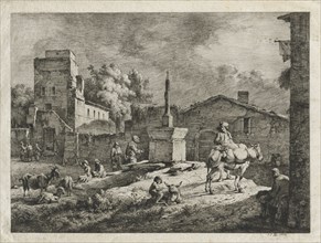 View of Saint-Andeol, 1774. Jean Jacques de Boissieu (French, 1736-1810). Etching and drypoint;