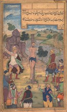 The Flagellation, from a Mirror of Holiness (Mir’at al-quds) of Father Jerome Xavier, 1602-1604.