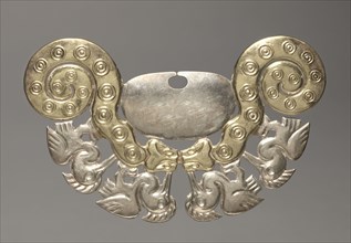 Nose Ornament with Serpents and Long-necked Birds, c. 100-300. Peru, North Coast, Moche culture