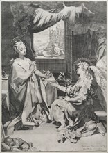 The Annunciation, c. 1585. Federico Barocci (Italian, 1528-1612). Etching and engraving; sheet: 43