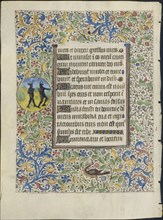 Leaf from a Book of Hours: Two Devils (verso), c. 1460. Circle of Coëtivy Master (French). Ink,