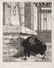 The Raven, 1854. Félix Bracquemond (French, 1833-1914). Etching; sheet: 31.7 x 23.8 cm (12 1/2 x 9