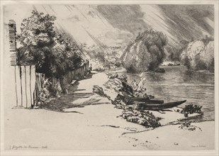 Gazette des Beaux-Arts: The Seine at Bas-Meudon with the Seguin and Mottiaux Islands, 1868. Félix