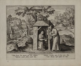 Holy Jerome. Hans Collaert (Flemish, 1566-1628), after Maarten de Vos (Flemish, 1532-1603).