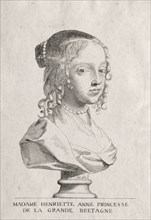 Henriette-Marie d'Angleterre, duchess d'Orleans. Claude Mellan (French, 1598-1688). Engraving;