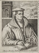 Iconica et historica discripto...: Portrait of Thomas Münzer, 1609. Christoffel van Sichem (Dutch,