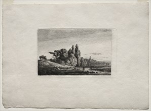 Footbridge with Cross before Trees at a River, c.1803. Caspar David Friedrich (German, 1774-1840).