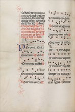 Missale: Fol. 176v: Music for various ordinary prayers, 1469. Bartolommeo Caporali (Italian, c.