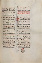 Missale: Fol. 182: Music for various ordinary prayers, 1469. Bartolommeo Caporali (Italian, c.