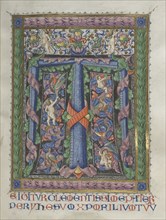 Missale: Fol. 186: Decorated Initial T[e igitur]  (full page), 1469. Bartolommeo Caporali (Italian,