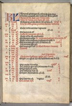 Missale: Fol. 8r: November Calendar Page, 1469. Bartolommeo Caporali (Italian, c. 1420-1503),