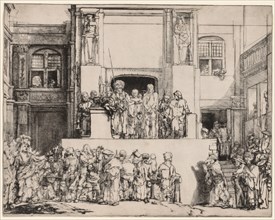 Ecce Homo. Christ Presented to the People, 1655. Rembrandt van Rijn (Dutch, 1606-1669). Drypoint;