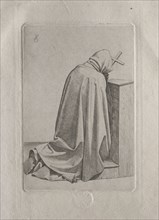 A Praying Monk, 1826. Johann Friedrich Overbeck (German, 1789-1869), Carl Schulze. Etching; sheet: