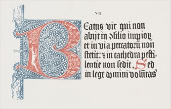 Art of the Lithograph: Psalter- Initial B, Plate VIII, 1818-1819. Alois Senefelder (German,