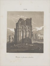 Art of the Lithograph: Italian Church Ruin, Plate XVII, 1819. Alois Senefelder (German, 1771-1834).