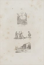 Art of the Lithograph: Three Engraving Examples, Plate XI, 1819. Alois Senefelder (German,