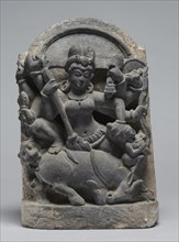 Durga Slaying the Buffalo Demon Mahisha, 800s. India, Badra, Central Northeastern style, early