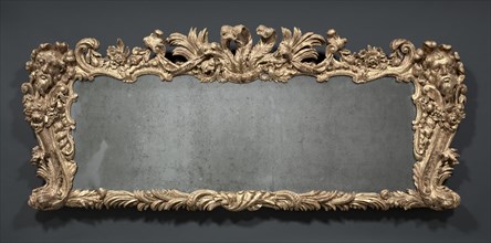 Overmantel Mirror, c. 1740. James Pascall (British, d. late 1740s). Carved giltwood and glass;