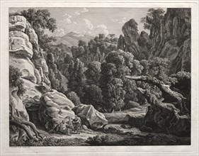 Heroic Landscape: Landscape with the Temptation of Christ, 1799. Johann Christian Reinhart (German,