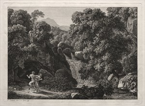 Heroic Landscape: The Satyr and the Nymph, 1799. Johann Christian Reinhart (German, 1761-1847).