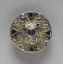 Filigree Disk Brooch with Central Boss, late 600s. Frankish (late Merovingian), 7th century. Gilt