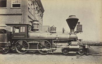 Untitled (Pennsylvania Railroad Engine), c. 1868. America, 19th century. Albumen print from a wet