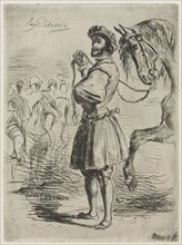 A Lord in the Time of Francis I , 1833. Eugène Delacroix (French, 1798-1863). Etching and drypoint;