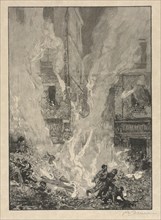 [City Fire]. Auguste Louis Lepère (French, 1849-1918). Wood engraving; sheet: 37 x 25.8 cm (14 9/16