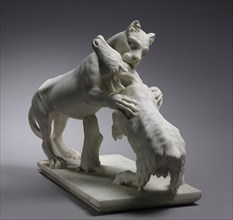Panther Attacking a Goat , late 1700s. Francesco Antonio Franzoni (Italian, 1734-1818). Marble;