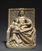 Enthroned Virgin and Child, c. 1480s. Gil de Siloé (Spanish, c. 1501). Alabaster with traces of